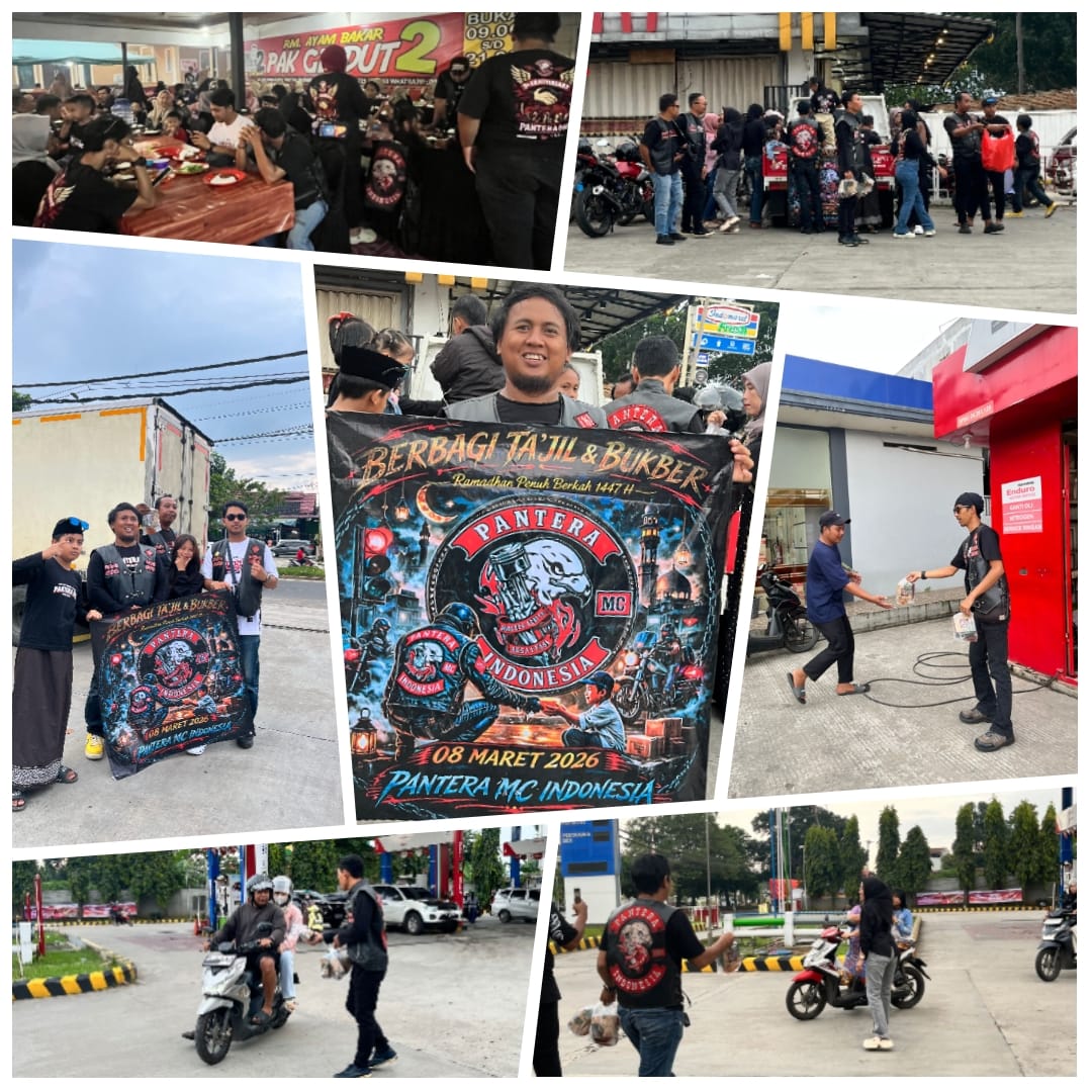 Komunitas Motor PANTERA MC Indonesia Bagikan Takjil dan Gelar Bukber