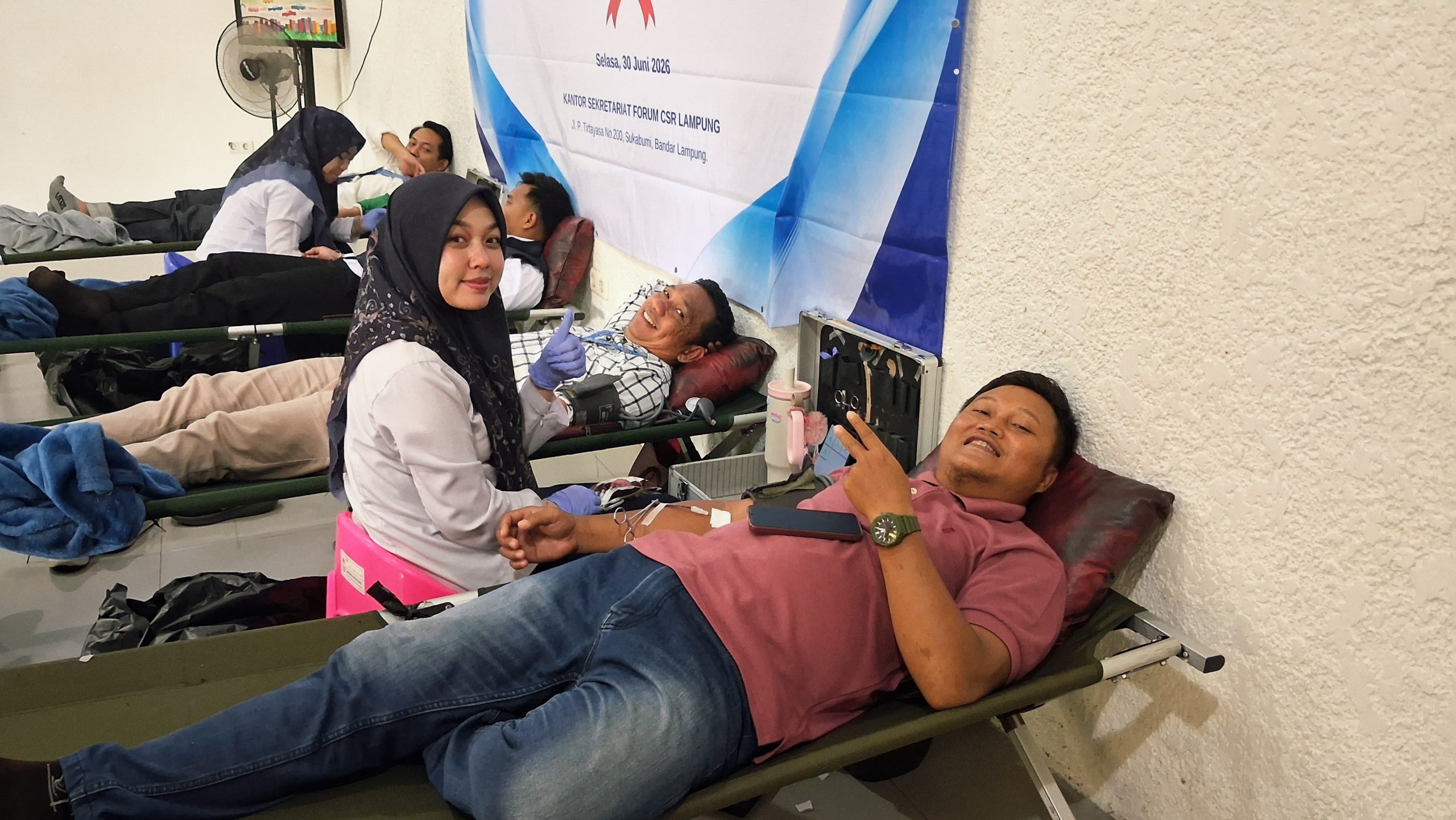 Forum CSR Lampung, PT Etos Indonusa, dan PMI Gelar Aksi Donor Darah Inklusif